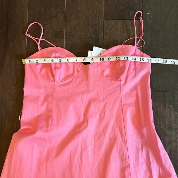 Zara Bustier Midi Dress in Candy Pink Large - Picture 12 of 14